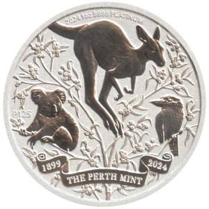 Bild von 1 oz Platin Australien 125 Jahre Perth Mint 2024